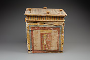 Canopic chest, Wood, gesso, paint
